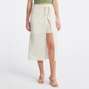 Vero Moda Chris Wrap Cream Skirt Small